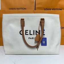 Celine Pre-Owned Authentic     Tote Off White 190062BNZ.02NT Calf Leather