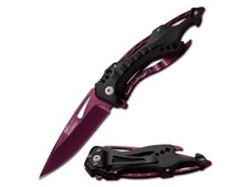 8"" MTECH Purple Blade Spring Assisted Folding Knife