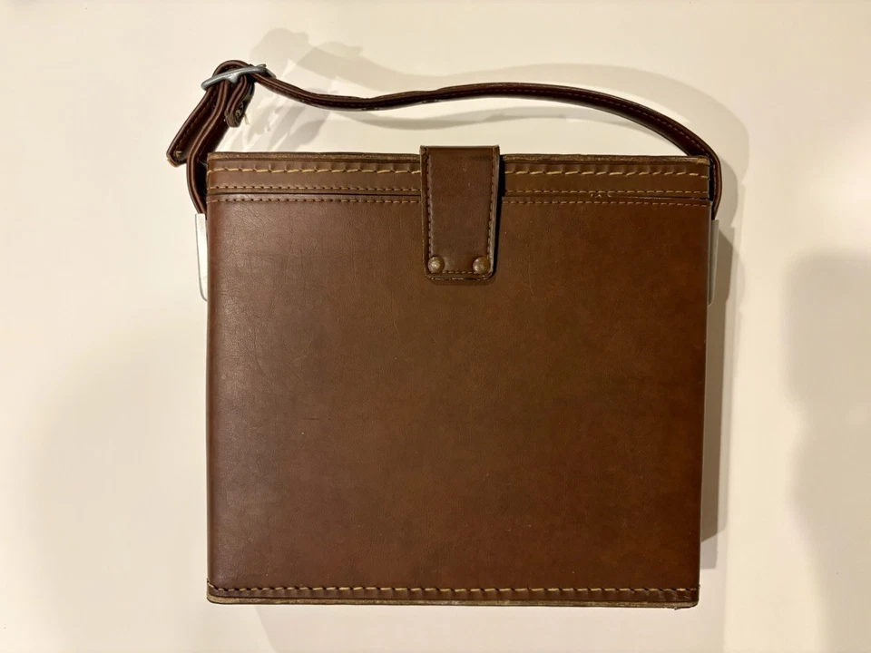 Estuche de transporte de cuero vintage para cámara Polaroid y accesorios Foto 2 de 4