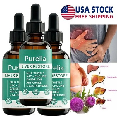 Purelia Liver Restore, Complete Liver Support Supplement with Milk Thistle 60ml