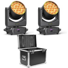 380W LED Moving Head Light RGBW W/Flight Case Spot Lighting DJ Disco Show DMX