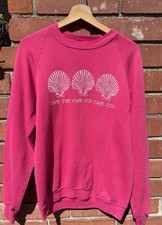 Vintage 80's Cape Cod Jerzees Pink Sweatshirt 50/50 Size M-L