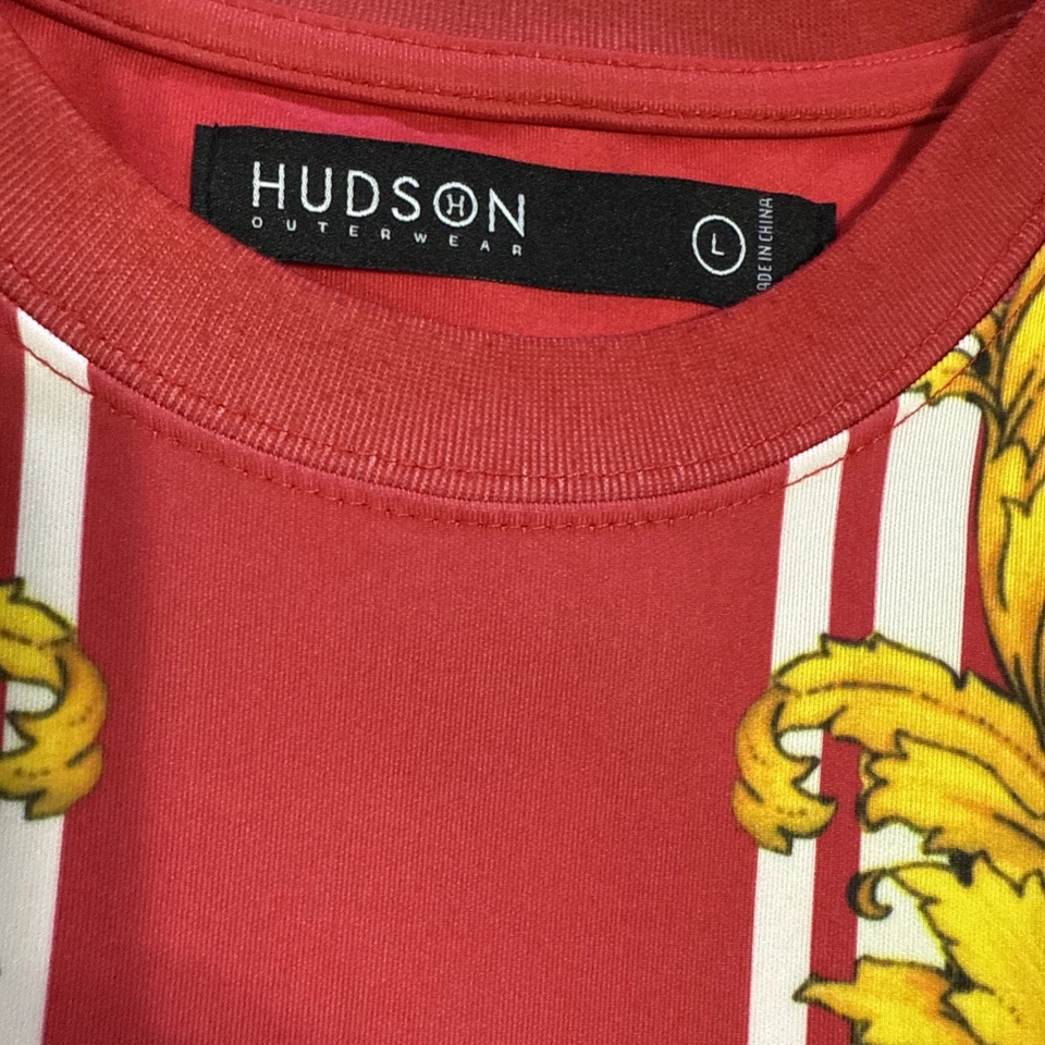 Hudson Shirt Baroque Dragon Gold Red Men’s L Tee All Over Print - Image 3 of 4