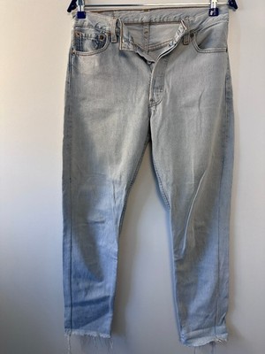 Levis 501 Vintage Hellblau Sommer Waschung Raw Hem W30 Maße beachten