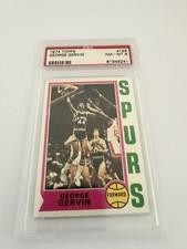 1974-75 Topps - George Gervin #196 (RC) PSA 8