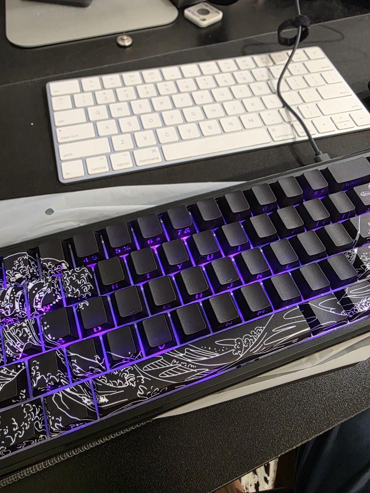 WOMIER M68 HE V2 65% THEMED HALL EFFECT WIRED GAMING KEYBOARD, BLACK/TOPOGRAPHIC