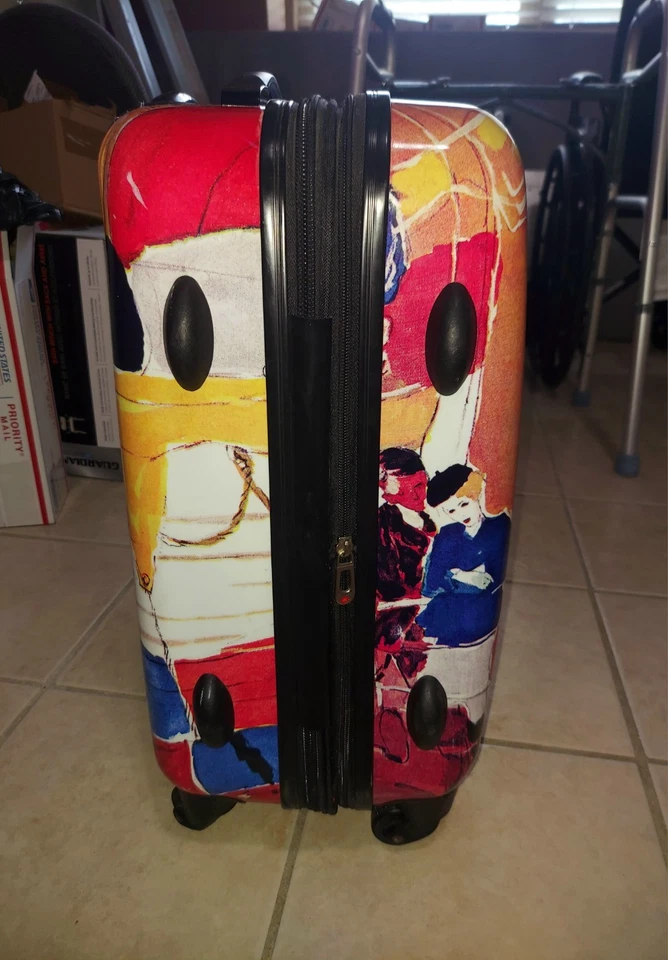 Equipaje de mano Travelers Club 20" lado duro con ruedas giratorias (obra de arte abstracta personalizada) Foto 3 de 4