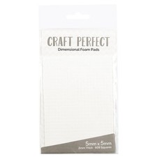 Craft Perfect Dimensional Foam Pads 5mmX5mm-White - 9750E
