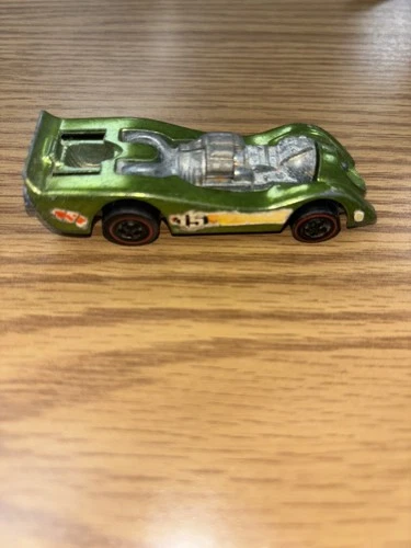Hot Wheels Redline JET THREAT Light Green missing blue window