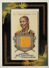 Lisa Leslie Framed Mini Relic 2008 Topps Allen & Ginter AGR-LL WNBA LA Sparks