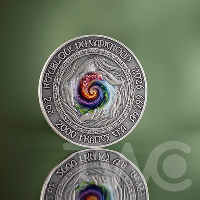 Flower Fairy Nature Spirits 2000 francs CFA 2 oz Silver Coin