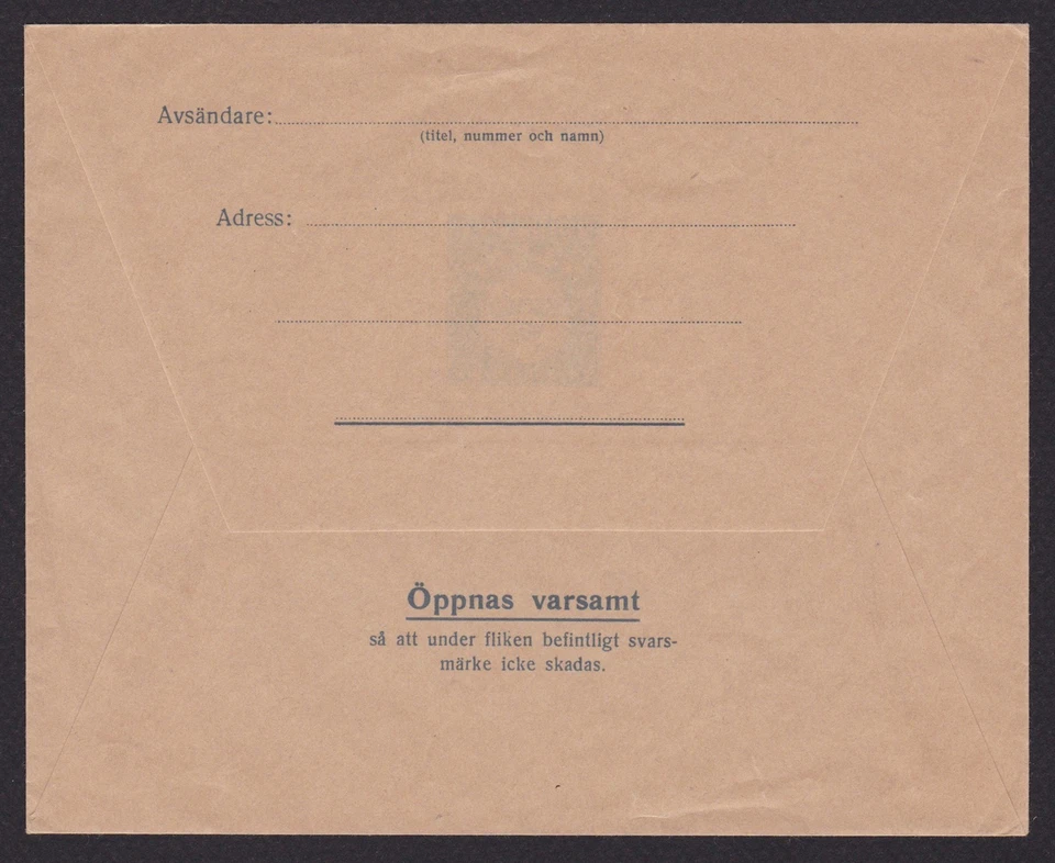 SWEDEN, Military cover, Fieldpost, Unused - Image 2 of 2
