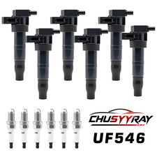 6X Ignition Coil  6X Iridium Spark Plugs FITS Hyundai Kia 3.3L 3.8L V6 UF546