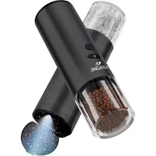 Electric Salt and Pepper Grinder Set USB Rechargeable Automatic Shakers Set New