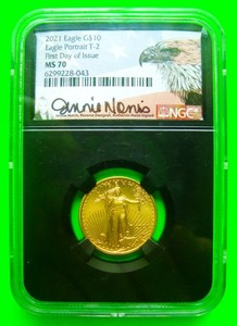 アンティーク2021年 ゴールドイーグルタイプ2PCGS MS69 5