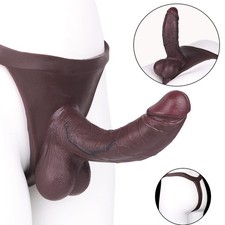 Soft Silicone 6 Styles Thongs Hollow Male Strapon Penis Sleeve Extender Pants US