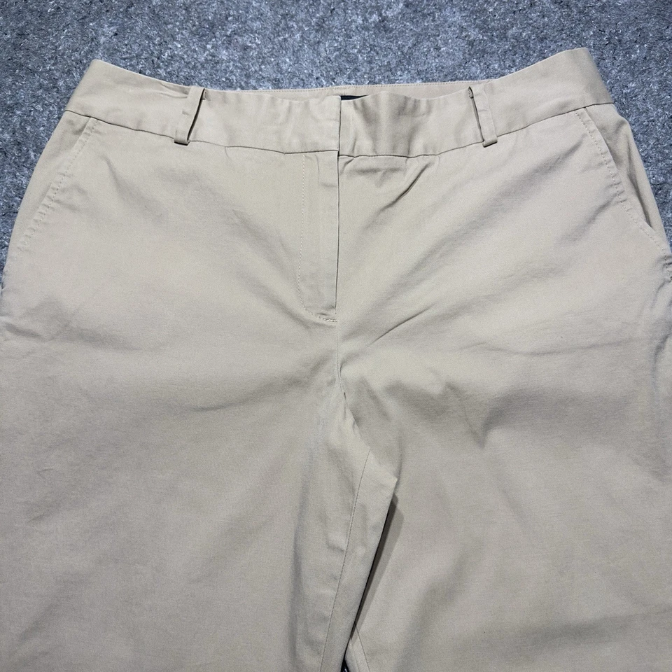 Talbots Heritage Women's Sz 14 Brown Khaki Straight Stretch Leg Pants - Image 2 of 4