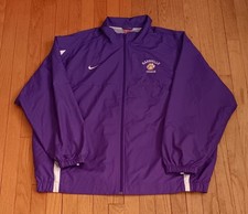 Nike Team Track Jacket Men's Windbreaker Purple Full Zip XXL Swoosh Logo