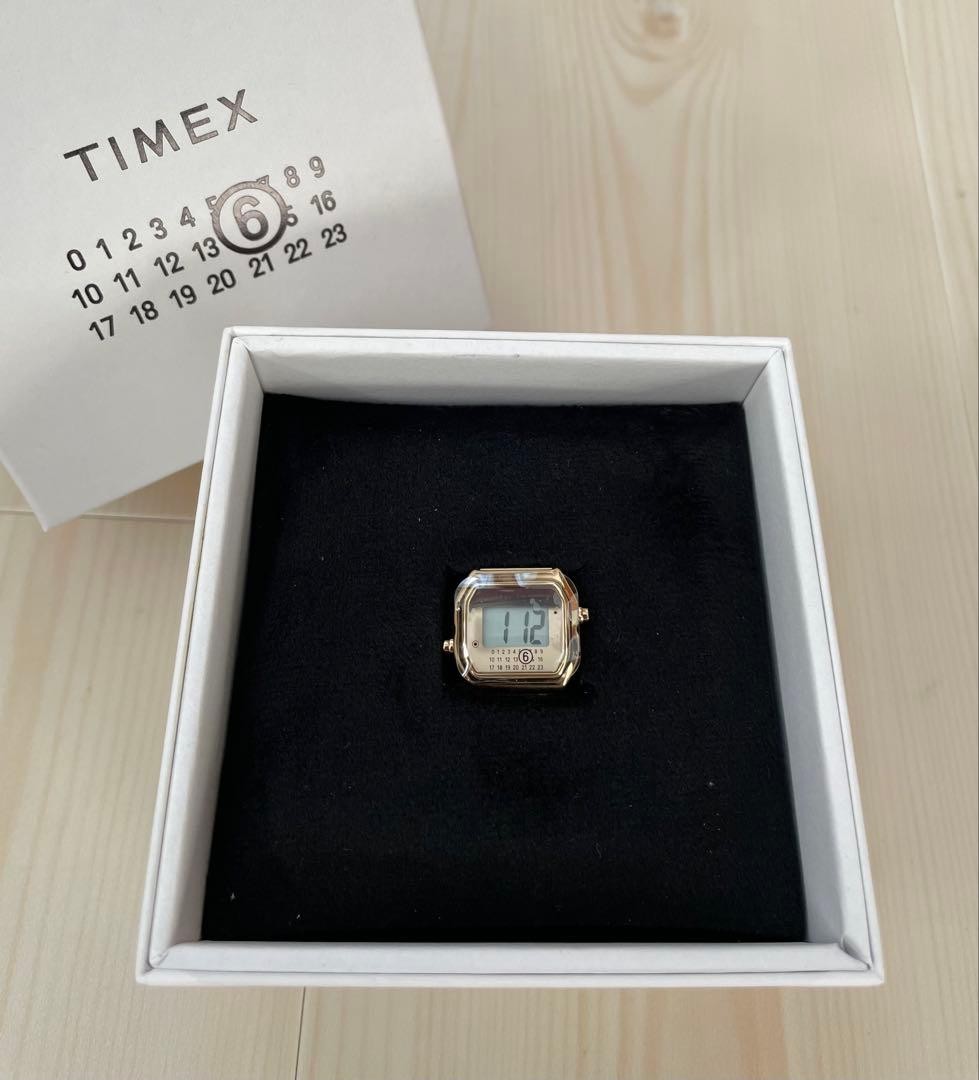 TIMEX x Maison Margiela T80 Ring Watch Gold S/M New Unused