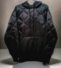 LEVEL TACTICAL BLACK WOOBIE HOODIE PULLOVER MEN'S sz M INDIANA NAT'L GUARD PATCH