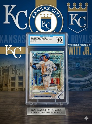 #ad GEM MINT 10 Bobby Witt Jr Rookie 2021 Bowman Mega Box Chrome #BCP1 KC Royals🔥 $89.00