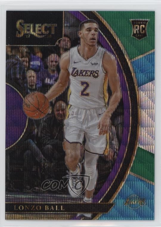 2017-18 Panini Select Concourse Tri-Color Prizm Lonzo Ball #28 6fs