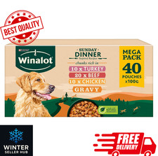 Sunday Dinner Mixed in Gravy Wet Dog Food Pouches 40x100g 4.40 per kilo