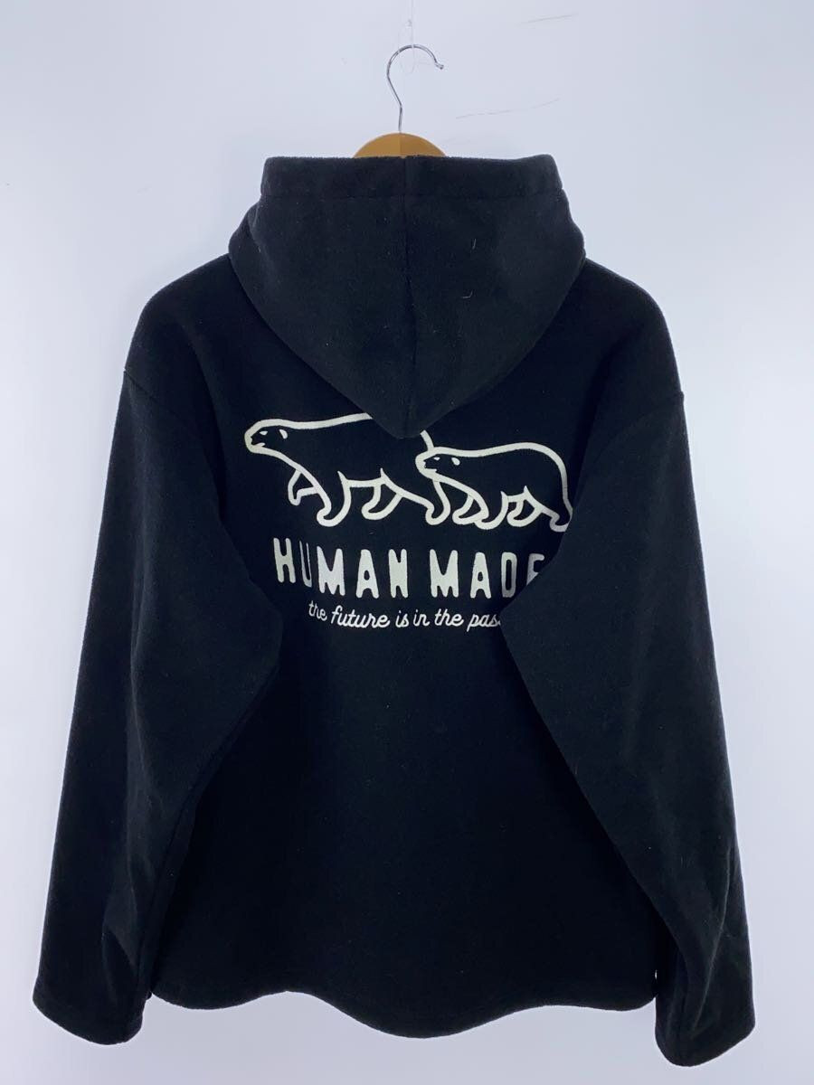 HUMAN MADE Hoodie L Polyester Black Plain HM28CS020 Used | eBay