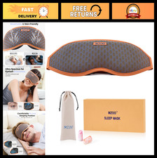3D Blackout Sleep Mask for Side Sleepers - Breathable, Eyelash Friendly Travel E