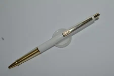 Paper Mate CONTOUR Ballpoint Pen NOS White Gold Trim Made In Mexico Circa 1980's