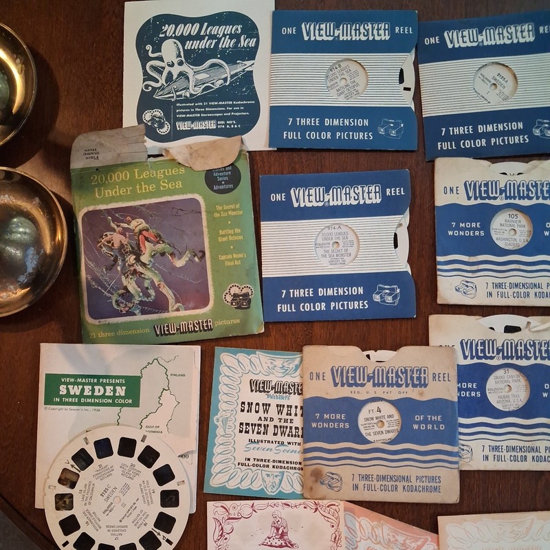 Vintage Sawyer's View-Master Reels Mixed Lot - 15 reels. Titles booklets sleeves