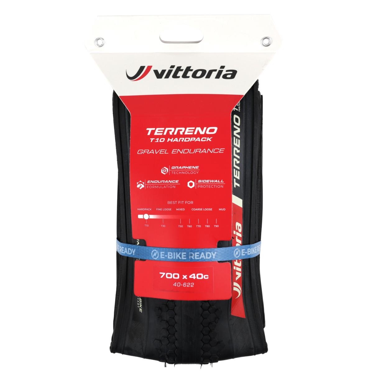 Pneu gravel 700x40 Vittoria Terreno Graphene 2.0 à haute résistance anti-crevaison noir