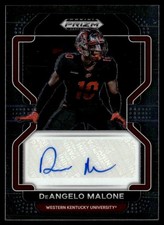2022 Panini Prizm Draft Picks Autograph DeAngelo Malone Auto Western Kentucky