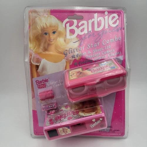 Vintage 1993 Barbie Glitter Star Combo Licensed Barbie Camera & Glasses Set