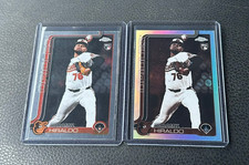 2025 Topps Chrome Update Yaramil Hiraldo Rookie Sepia Refractor & Base Rookie