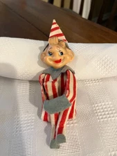 Vintage Knee Hugger Red Striped suited, Green Gloves elf