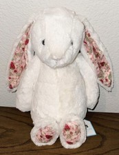 NWT Jellycat Medium Blossom Cream Bunny Berry Plush Easter Stuffed Animal 12.2"
