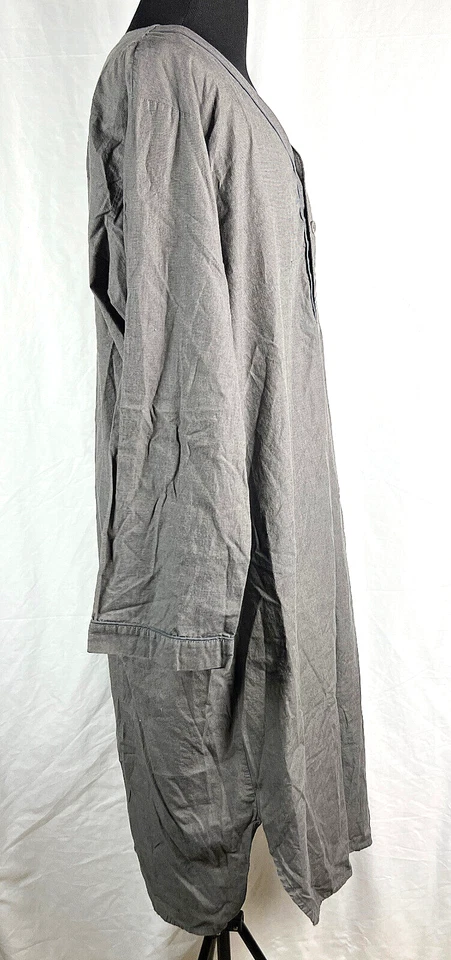 Jersey gris tejido 100 % algodón L/S Majestic International para hombre L/XL Foto 2 de 3