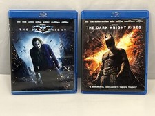 Lot of 2 Blu-Ray Batman Movies The Dark Knight & The Dark Knight Rises