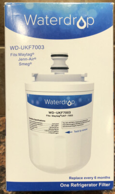 Waterdrop WD-UKF7003 Fits Maytag, Jenn Air, Smeg UKF7003 Water Filter New