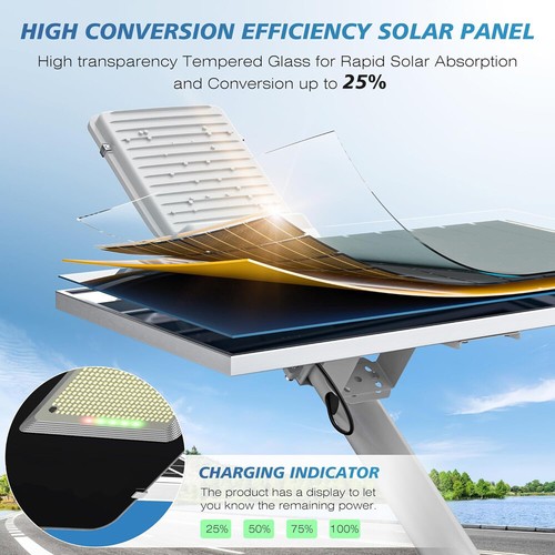 10000W Solar Street Light Commercial Outdoor Road Area Dusk To Dawn Wall Lamp - Picture 8 of 10