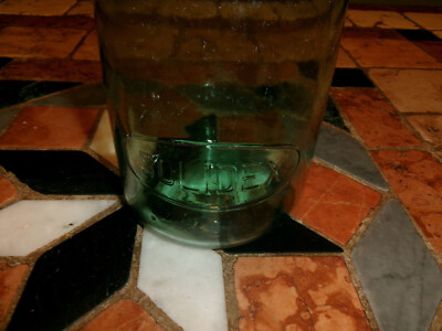 Lot De 2 Bocaux Anciens En Verre Vert - Solidex Et L'Idéale - 1 Litre Chacun - France