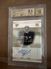 2007 TOPPS PERFORMANCE Rookie Auto /50 MARSHAWN LYNCH ROOKIE #110 BGS 9.5 Auto10