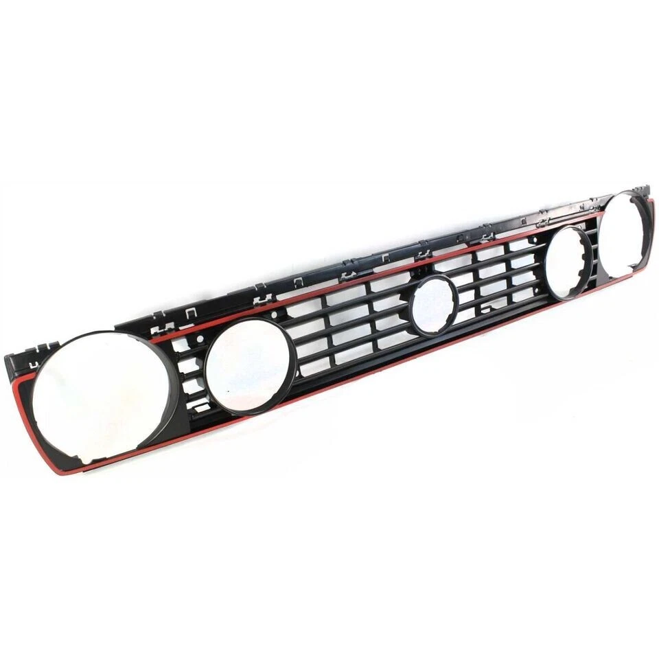 For 1990-1992 Volkswagen Golf Grille Front Black Plastic VW1200107 Foto 4 de 4