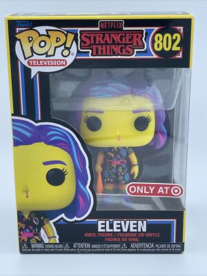 Funko Pop Stranger Things Eleven Netflix #802 Target Exclusive Black Light New