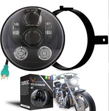 Eagle Lights Black LED Projection Headlight Kit for Honda VTX 1300 1800