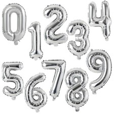 Image of Number Balloons 16" 32" 40" Inch Large Air Helium Foil Birthday Party 0123456789