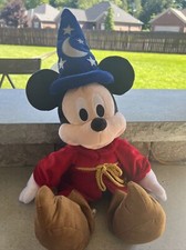 Disney Store Sorcerer Magic Fantasia Mickey Mouse Plush 22"