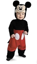 Baby Mickey Mouse Costume Infant Boys Disney Halloween Costume Size 6-12 Months