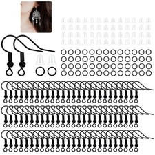 Hypoallergenic Earring Hooks 600 pcs Ear Wires Fish Hooks with Ball and Coil